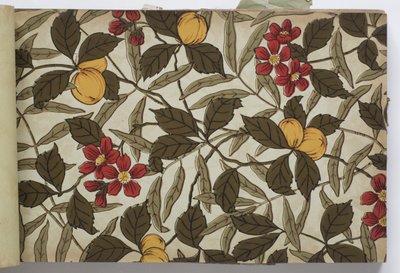 Page from a wallpaper sample book, 1885-90 by English School